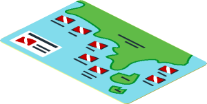 Sticker  1.8 x  2.8 with Diving Spots Pattern