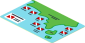 Sticker  1.8 x  2.8 with Diving Spots Pattern
