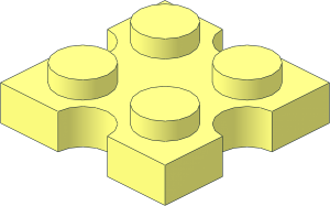 Plate  2 x  2 with Cutouts