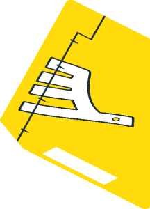 ~Sticker  3.8 x  5.4 with White Airline Bird on Yellow