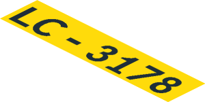 ~Sticker  1.4 x  0.6 with Black "LC-3178"
