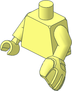 Minifig Torso with Arms, Right Hand and Left Baseball Glove Minifig Torso with Arms, Right Hand and Left Baseball Glove