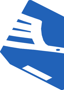 ~Sticker  3.8 x  5.8 with White Airline Bird