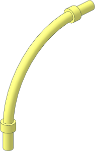 Bar Curved 90 Degrees with 3.5L Radius with Stop on Both Ends