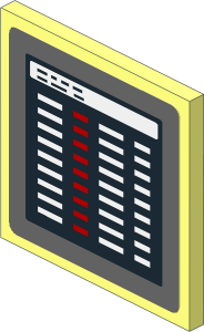 Roadsign Clip-on  2 x  2 Square with Red and White Stripes in Black Square on Grey Background Sticker