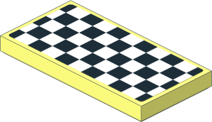 Tile  2 x  4 with Chequered Sticker