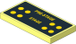 Tile  2 x  4 with Four Yellow discs, White "PRE-STAGE" and "STAGE" on Black Background Sticker
