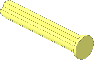 Technic Axle  3.5 with Stop
