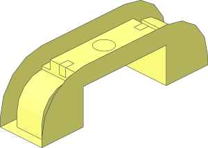 ~Brick  4 x  1 with Curved Top without Patternable Surfaces