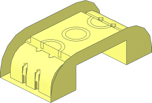 ~Brick  4 x  2 with Curved Top without Patternable Surfaces