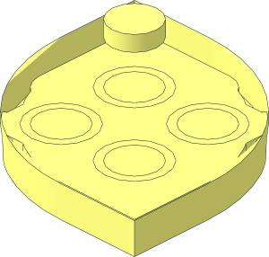 ~Plate  3 x  3 with Two Rounded Corners without Patternable Surfaces