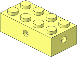 ~Brick  2 x  4 with 4 Axle Bushes Case ~Brick  2 x  4 with 4 Axle Bushes Case