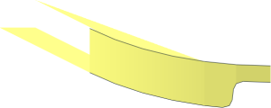 ~Plate  3 x  3 with Two Rounded Corners without Patternable Surfaces - Quarter