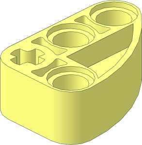 Technic Beam  2 x  3 Liftarm Bent 90 Quarter Ellipse