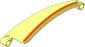 Technic Panel  3 x 13 Curved #53 Tapered Right with Reddish Orange Stripe Pattern