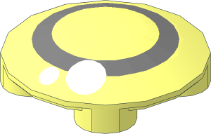 Dish  2 x  2 with Metallic Silver Ring and White Spots Pattern