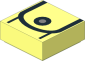 Tile  1 x  1 with Pouch and Metallic Silver Button Pattern