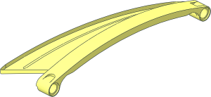 ~Technic Panel  5 x 13 Curved #54 Tapered Sloped Left without Top Faces