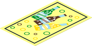 Sticker  3.1 x  1.9 with Three Soda Pop Bottles