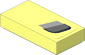 Tile  1 x  2 with Black Air Scope on Transparent Background Sticker