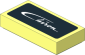Tile  1 x  2 with White Chiron Logo on Black Background Sticker