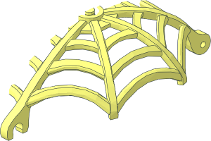 ~Animal Spider Web  5 x  8 x  2 Dome Shaped with Bar and Clips - Half