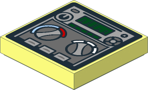 Tile  2 x  2 with Groove with Land Rover Dashboard Sticker