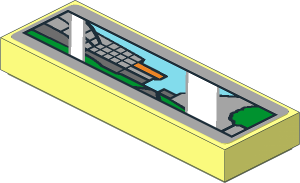 Tile  1 x  3 with Land Rover Inside Rearview Mirror