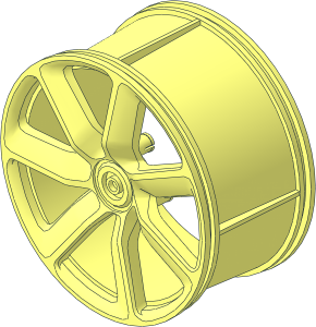 Wheel Rim 41 x 75 with  7 Spokes and  3 Pins #2 (Right)