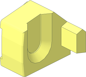 Click Lock Hinge Single Finger for Plate Ends - Opening Upwards