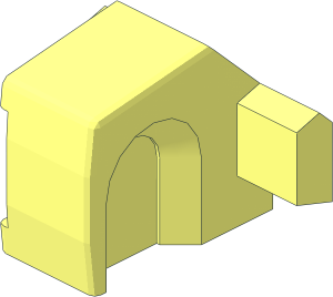 Click Lock Hinge Single Finger for Plate Ends - Opening Downwards