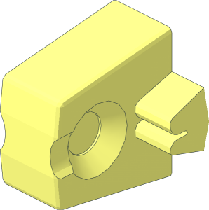 Click Lock Hinge Single Finger for Arms Narrow Slot