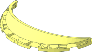 ~Windscreen  4 x  8 x  1 Curved without Patternable Surfaces - Half