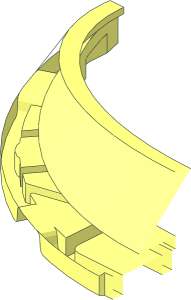 ~Windscreen  4 x  8 x  1 Curved without Patternable Surfaces - Half