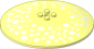 Dish 10 x 10 Inverted with White Mushroom Spots Pattern