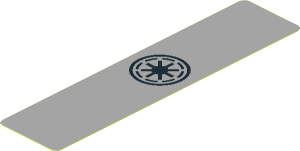 Sticker  3.4 x  0.8 with SW Republic Logo on Light Bluish Grey Background