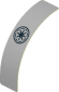 Sticker  3.4 x  0.8 with SW Republic Logo on Light Bluish Grey Background (Formed)