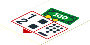Sticker  2.3 x  1.9 with Service Station Cashier