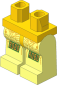 Minifig Hips and Legs with Roboforce Logo, Metallic Gold Circuitry and Yellow Hips Pattern