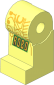 Minifig Leg Right with Roboforce Logo and Metallic Gold Circuitry Pattern