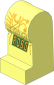 Minifig Leg Left with Roboforce Logo and Metallic Gold Circuitry Pattern