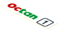 Sticker  0.7 x  2.9 with "Octan" and "1" in Black Square