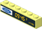 Brick  1 x  6 with Ford Logo and Yellow "09 45" on Black Background Sticker