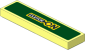 Tile  1 x  4 with Black "CLUTCH ON" on Green Background Sticker