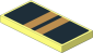 Tile  2x  4 with with Gold Stripes on Black Background Sticker
