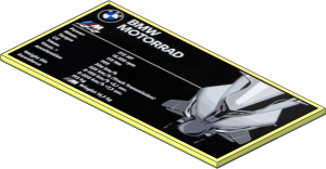 Tile  8 x 16 Type 2 with BMW Motorrad M 1000 RR Specifications Sticker