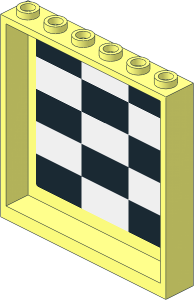 Panel  1 x  6 x  5 with Chequered Sticker