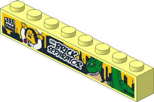 Brick  1 x  8 with "THE BRICK SEPARATOR" Movie Poster Sticker