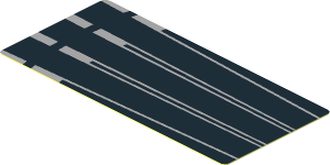 Sticker  1.8 x  3.8 with Light Bluish Grey Lines on Black Background