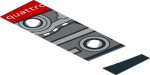 ~Sticker  1.8 x  3.0 with Headlamp and Front Bumper on Black Background Right - Fifth Face